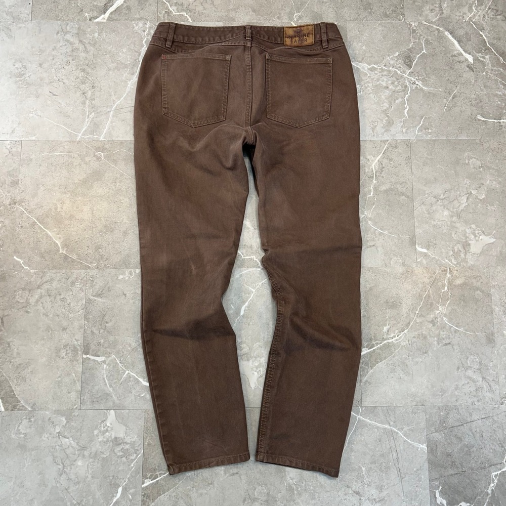 Marine Layer Corduroy Pants Mens 36x32 Chocolate Brown Faded 5 Pocket Workwear